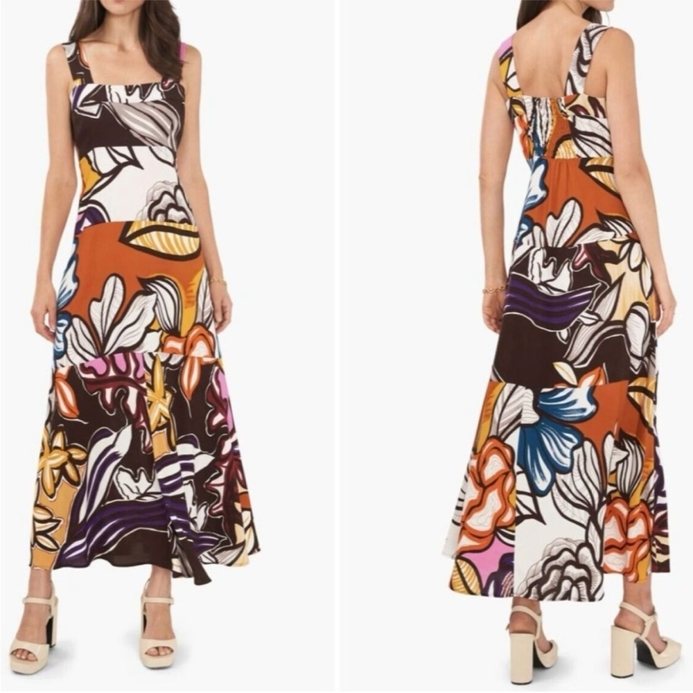 Vince Camuto Multicolor Abstract Maxi Dress
